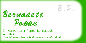 bernadett poppe business card